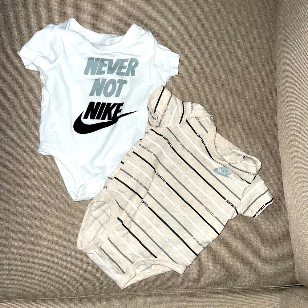 (2) Nike Onesies Size 3 Months